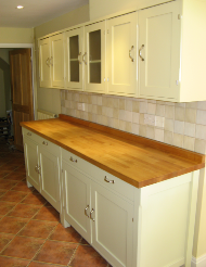 Painted kitchen cupboards