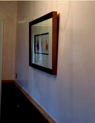 Polished plaster in hall